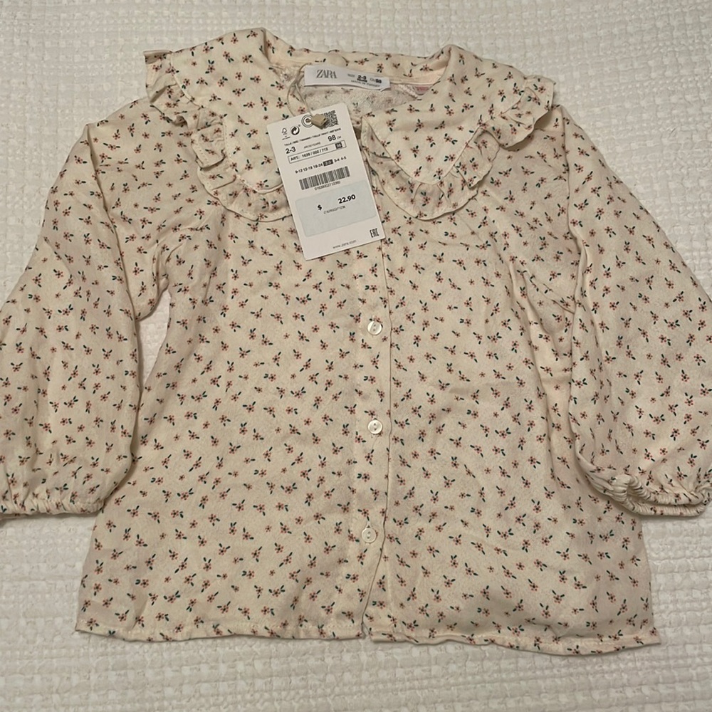 Zara kids Floral top 2-3 NWT